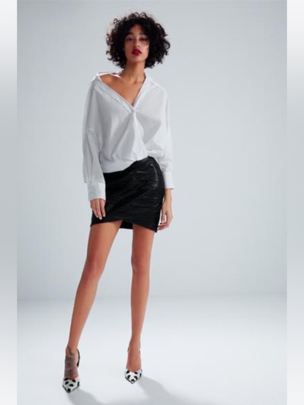 Zara Faux Leather Mini Skirt